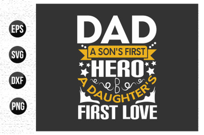 Happy Fathers day typography quotes design.