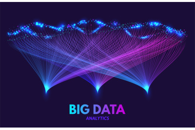 Big data sort. Complex database information sorting visualization, dig