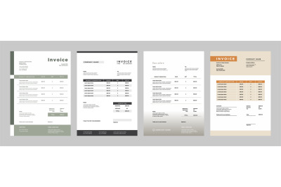 Business Invoice template. Professional payment agreement layout, corp