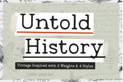 Untold History - Typewriter Font