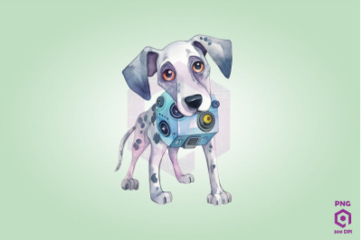 Half Robot Great  Dog Clipart