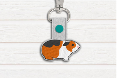 Guinea Pig ITH Key Fob | Applique Embroidery