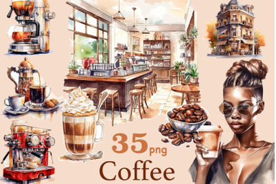 Coffee Lover Clipart | Coffee Junk Journal