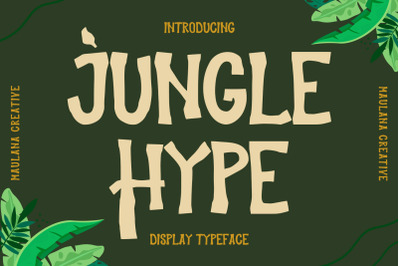 Jungle Hype Display Typeface Font