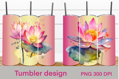 Lotus flower tumbler sublimation | Lotus tumbler wrap