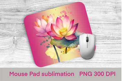 Flower mouse pad sublimation | Flower lotus sublimation