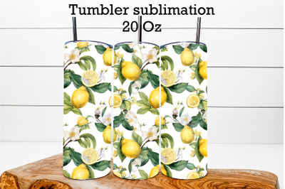 Lemon tumbler sublimation design | Fruit tumbler