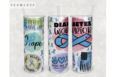 Diabetes Awareness Tumbler Wrap, 20 Oz Skinny Tumbler Sublimation PNG