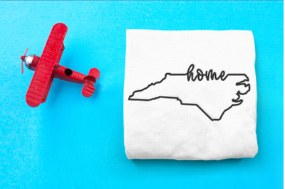 North Carolina Home State Outline | Embroidery
