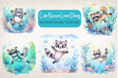 Racoon Loves Diving Summertime Bundle