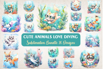 Cute Animals Love Diving Summer Bundle