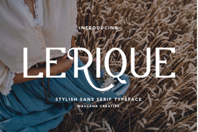 Lerique Stylish Sans Serif Typeface