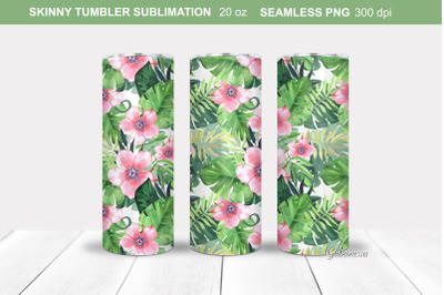 Tropical Tumbler Wrap | Summer Tumbler Sublimation