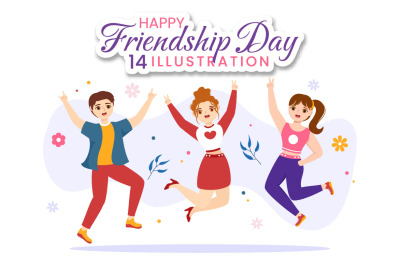 14 Happy Friendship Day Illustration