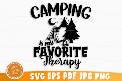 Camping Is My Favorite Therapy Svg, Camping Svg, Camping Svg Bundle