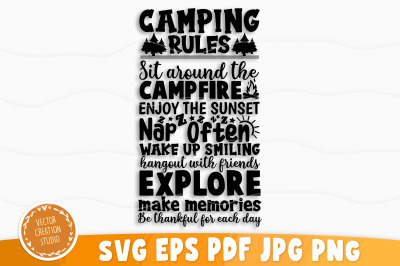 Camping Rules Svg, Camping Svg, Camping Svg Bundle