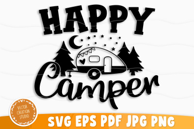 Happy Camper Svg, Camping Svg, Camping Svg Bundle