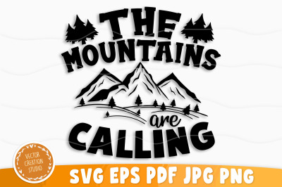 The Mountains Are Calling Svg, Camping Svg, Camping Svg Bundle