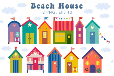 Beach house Clipart