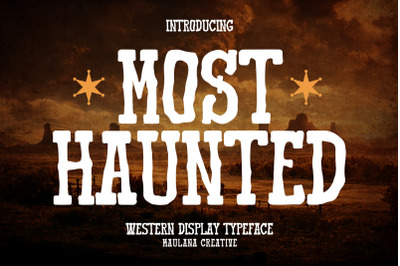 Most Haunted Western Display Typeface