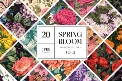 Spring Bloom Seamless Patterns Vol.5
