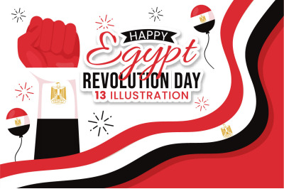 13 Egypt Revolution Day Illustration