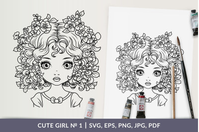 Cute Girl Coloring Pages &23;1
