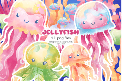 Jellyfish Clipart - PNG Files