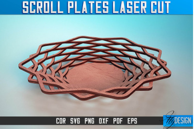 Scroll Plates Laser Cut SVG | Home Laser Cut SVG Design | CNC Files