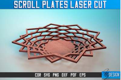 Scroll Plates Laser Cut SVG | Home Laser Cut SVG Design | CNC Files