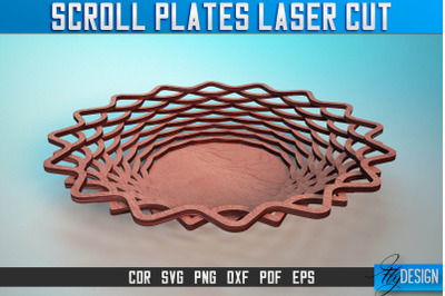 Scroll Plates Laser Cut SVG | Home Laser Cut SVG Design | CNC Files