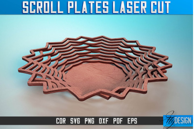 Scroll Plates Laser Cut SVG | Home Laser Cut SVG Design | CNC Files