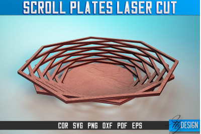 Scroll Plates Laser Cut SVG | Home Laser Cut SVG Design | CNC Files