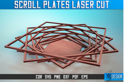 Scroll Plates Laser Cut SVG | Home Laser Cut SVG Design | CNC Files