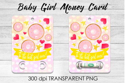 Baby Girl Money Card PNG Design | Girl Money Holder | Baby PNG