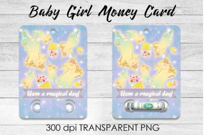 Baby Girl Money Card PNG Design | Girl Money Holder | Baby PNG