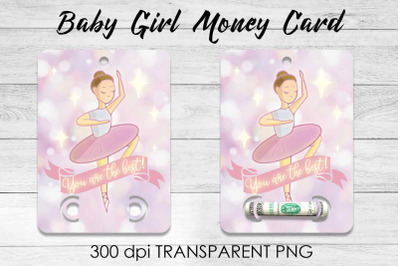 Baby Girl Money Card PNG Design | Girl Money Holder | Baby PNG