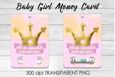 Baby Girl Money Card PNG Design | Girl Money Holder | Baby PNG