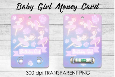 Baby Girl Money Card PNG Design | Girl Money Holder | Baby PNG