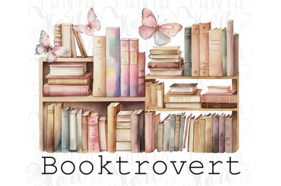Booktrovert Png Instant Download for Book Lovers