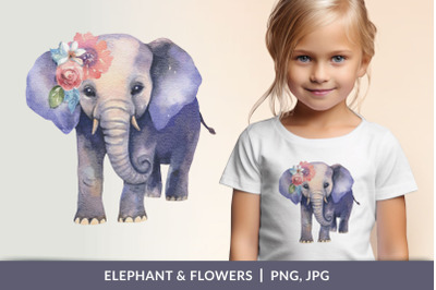Elephant sublimation printable design