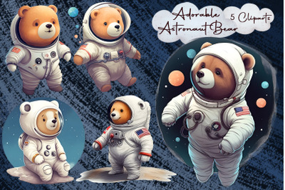 Adorable Astronaut Bear Sublimation
