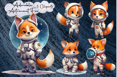 Adorable Astronaut Fox Sublimation