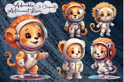 Adorable Astronaut Lion Sublimation