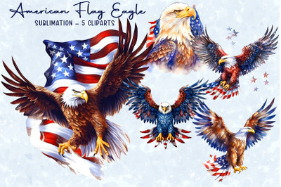 American Flag Eagle Sublimation