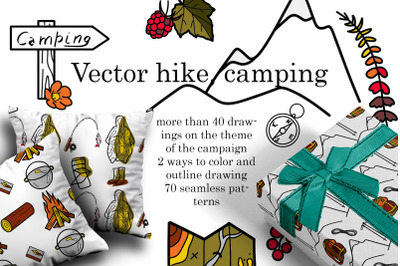 Vector hike, camping