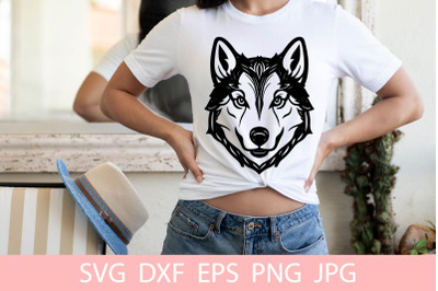 Cute Husky Dog Animal Pet SVG File