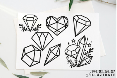 Crystals SVG Cut Files | Spiritual Healing Crystals