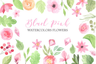 Watercolor Spring Flowers Clipart PNG