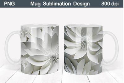 3D Flowers Mug Wrap | Paper Art Mug